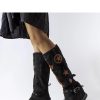 Black Buskin Boots..Fabric and Heel Height