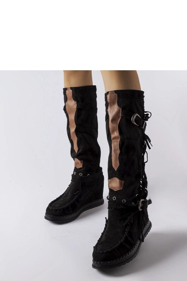 Black Buskin Boots...Fabric and Heel Height
