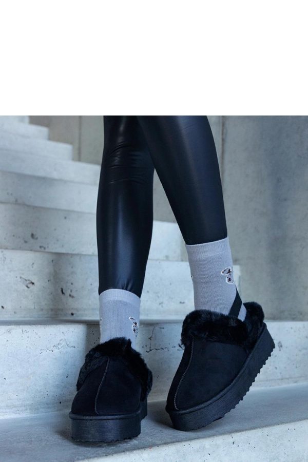 Black Snow Boots in Women`s Ankle Boots & Booties with Fabric and Heel Height