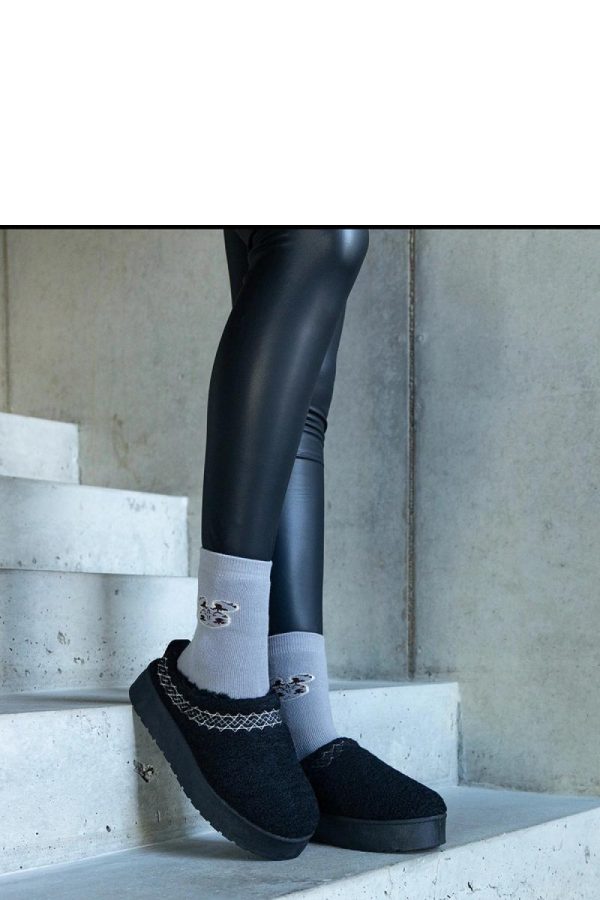 Black Snow Boots....Fabric and Heel Height