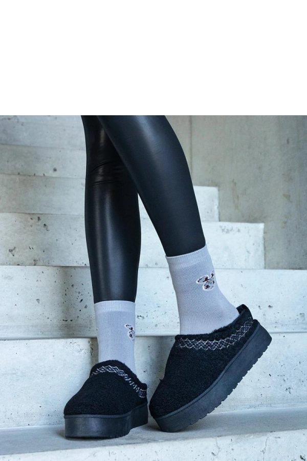 Black Snow Boots....Fabric and Heel Height