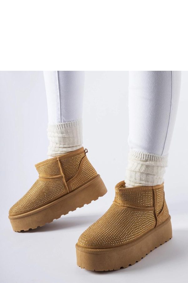 Brown Snow Boots.Fabric and Heel Height