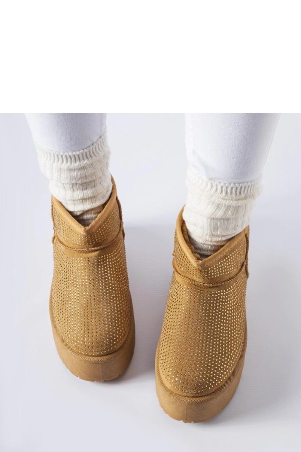 Brown Snow Boots.Fabric and Heel Height