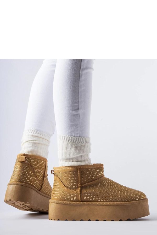 Brown Snow Boots.Fabric and Heel Height