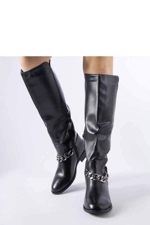 Black Thigh-Hight Boots....Fabric and Heel Height
