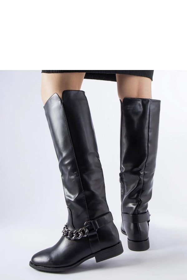 Black Thigh-Hight Boots....Fabric and Heel Height