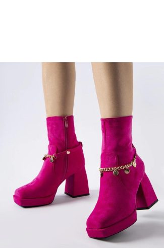 Pink Heel Boots.Fabric and Heel Height