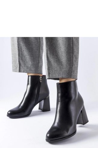 Black Heel Boots in Women`s Ankle Boots & Booties with Fabric and Heel Height
