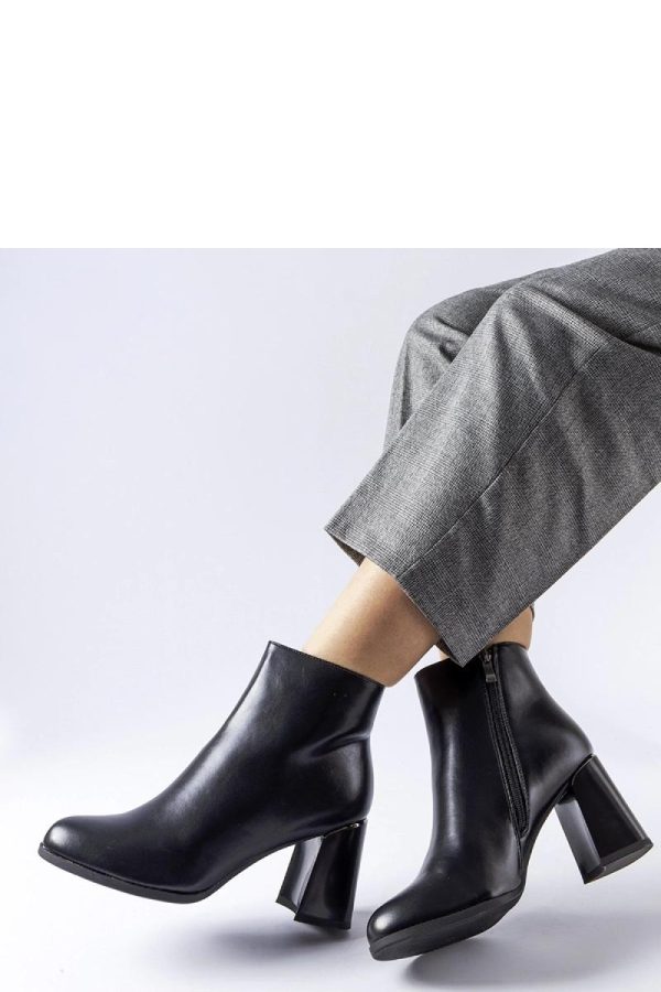 Black Heel Boots in Women`s Ankle Boots & Booties with Fabric and Heel Height