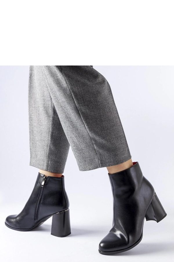 Black Heel Boots in Women`s Ankle Boots & Booties with Fabric and Heel Height
