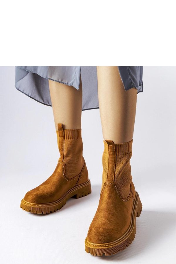 Brown Boots in Women`s Ankle Boots & Booties with Fabric and Heel Height