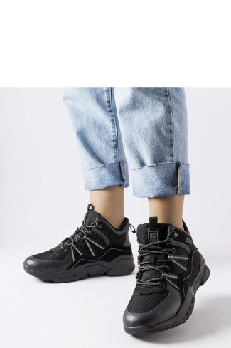 Black Trapper Shoes.Heel Height