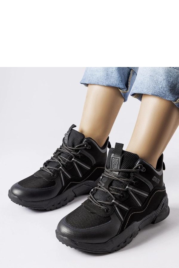 Black Trapper Shoes.Heel Height