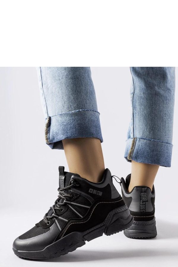 Black Trapper Shoes.Heel Height