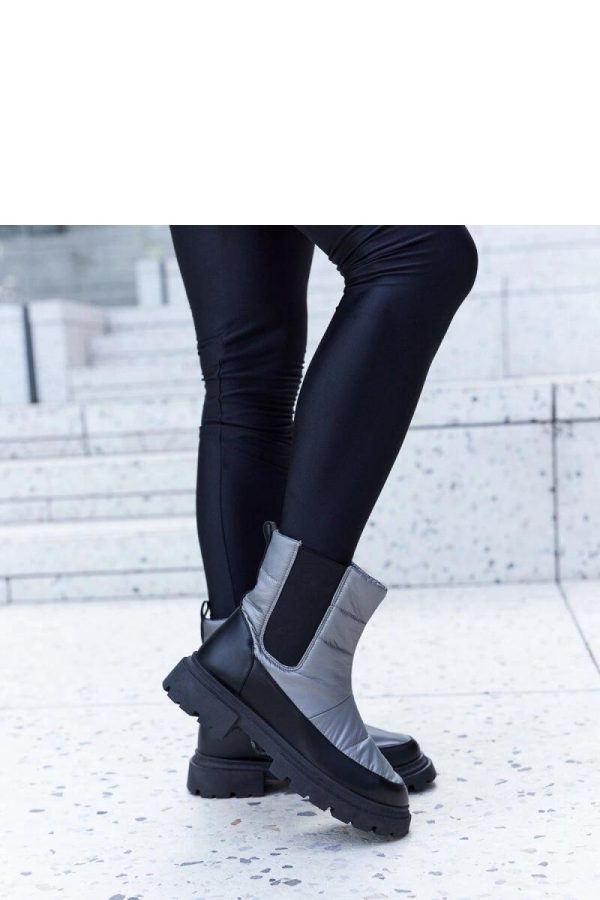 Grey Boots.Fabric and Heel Height