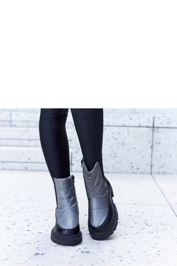 Grey Boots.Fabric and Heel Height