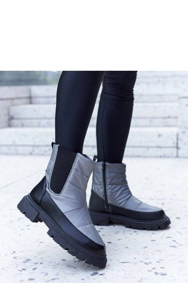 Grey Boots.Fabric and Heel Height