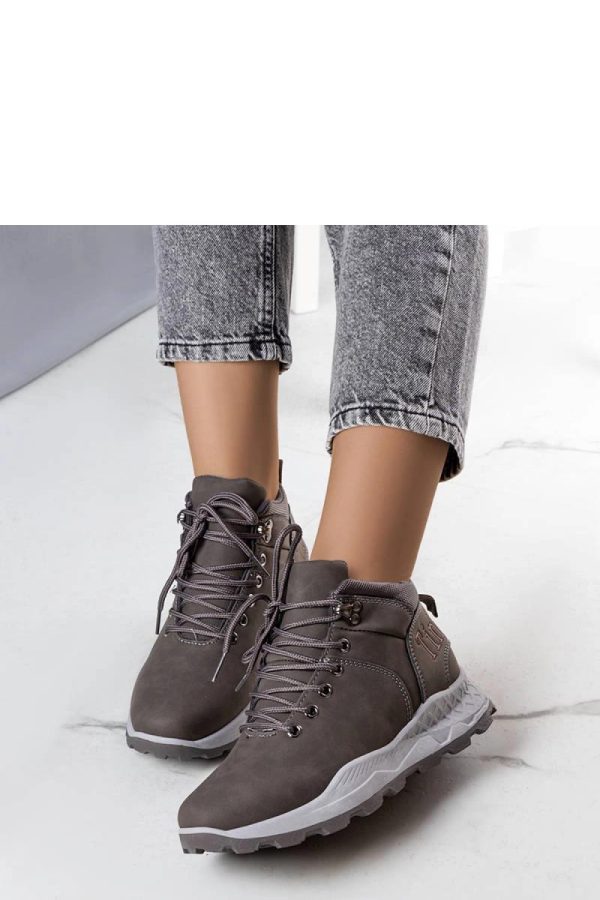 Grey Trapper Shoes...Heel Height