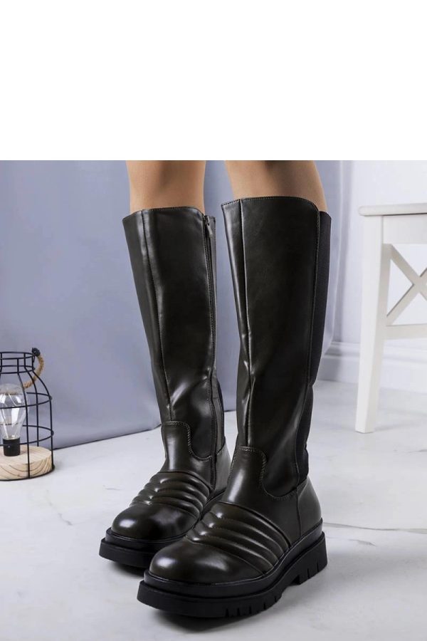 Green Thigh-Hight Boots.Heel Height
