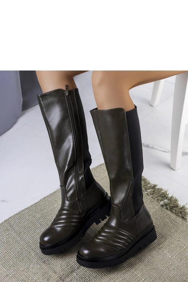 Green Thigh-Hight Boots.Heel Height