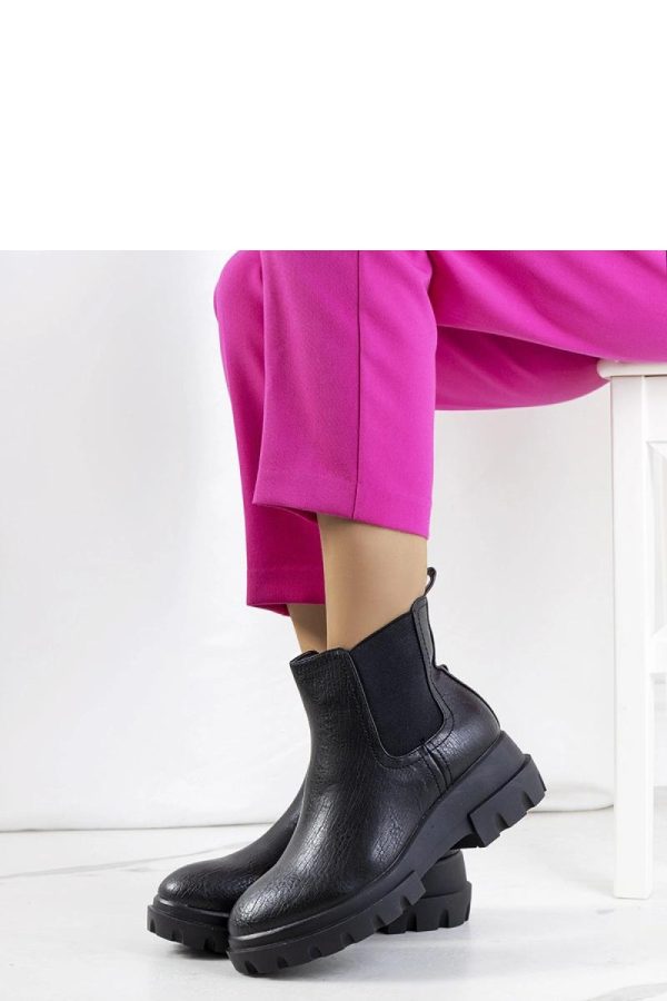 Black Boots in Women`s Ankle Boots & Booties with Fabric and Heel Height