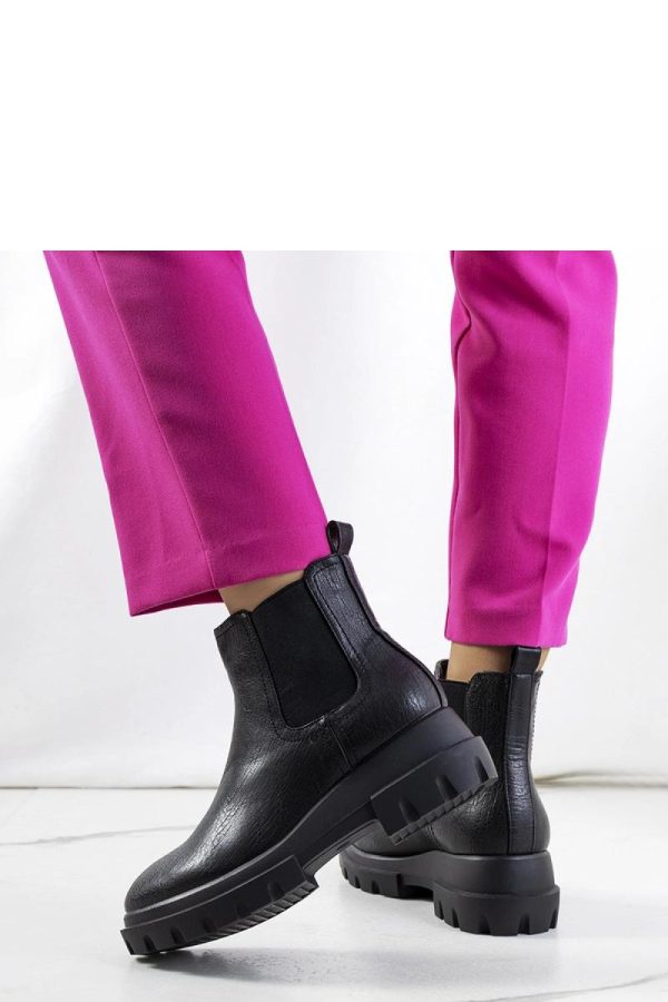 Black Boots in Women`s Ankle Boots & Booties with Fabric and Heel Height