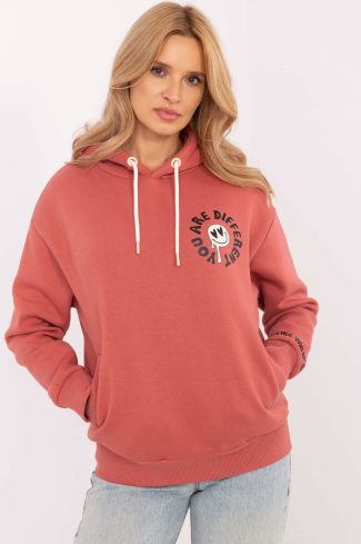 Pink Sweatshirt in Sweatshirts For Women with Cotton and Polyester