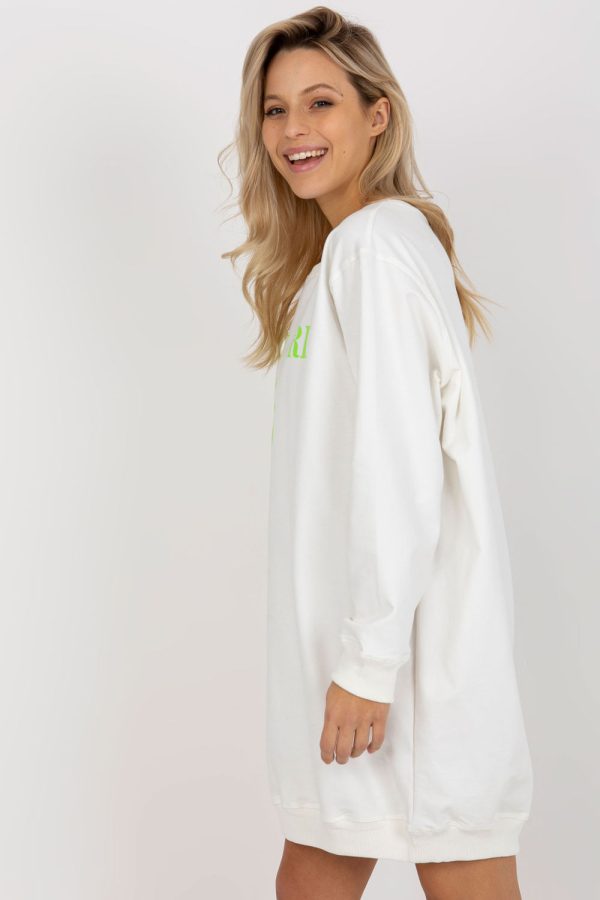Green Sweatshirt in Sweatshirts For Women with Cotton, Spandex and Polyester