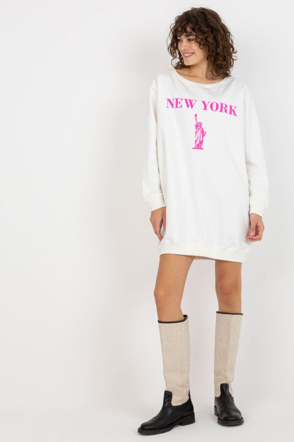 Pink Sweatshirt in Sweatshirts For Women with Cotton, Spandex and Polyester