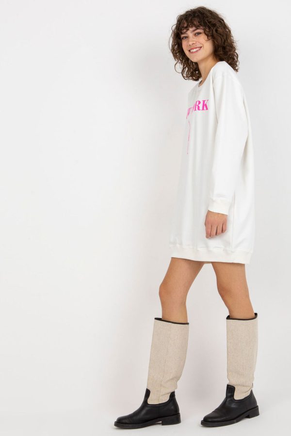 Pink Sweatshirt in Sweatshirts For Women with Cotton, Spandex and Polyester