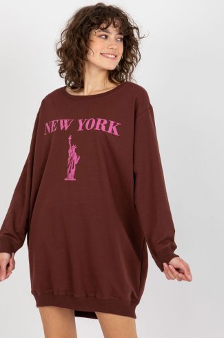 Pink Sweatshirt in Sweatshirts For Women with Cotton, Spandex and Polyester