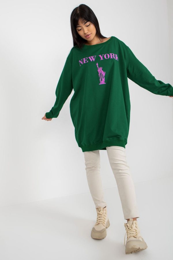 Violet Sweatshirt in Sweatshirts For Women with Cotton, Spandex and Polyester
