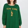 Green Sweatshirt in Sweatshirts For Women with Cotton, Spandex and Polyester