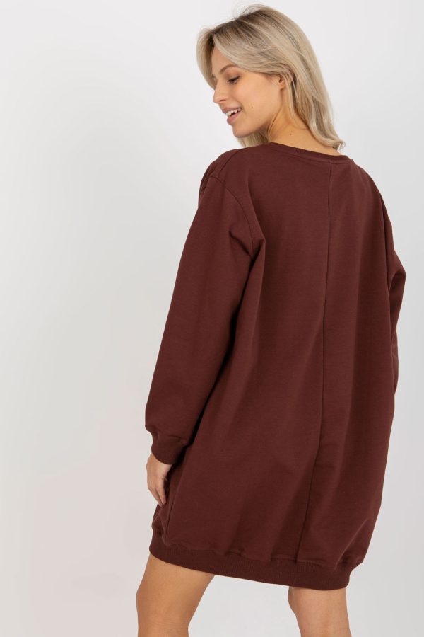Brown Sweatshirt in Sweatshirts For Women with Cotton, Spandex and Polyester