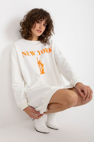 Beige Sweatshirt in Sweatshirts For Women with Cotton, Spandex and Polyester