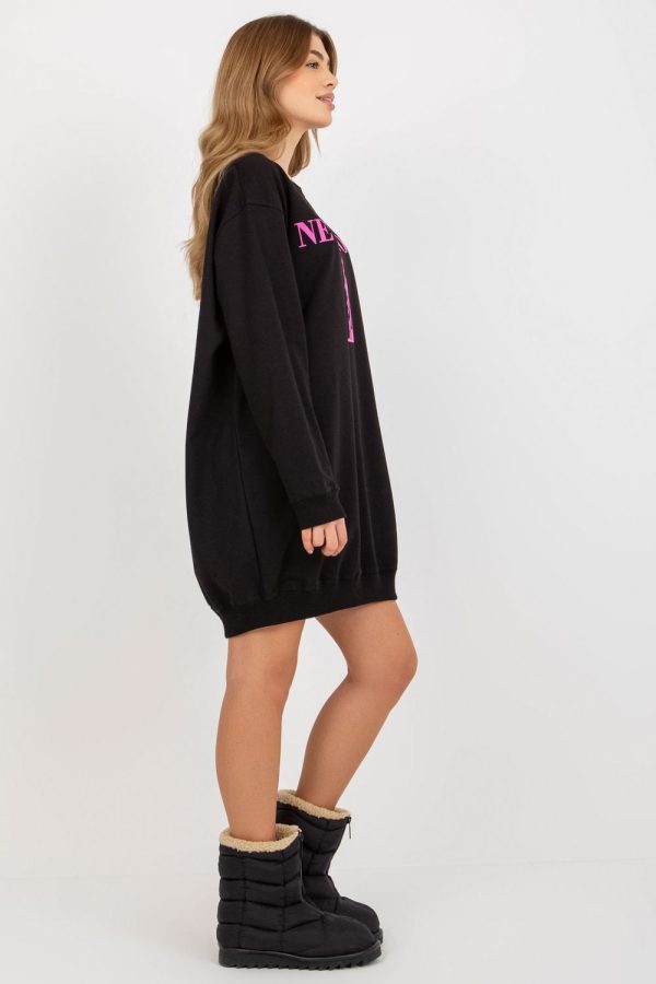 Black Sweatshirt in Sweatshirts For Women with Cotton, Spandex and Polyester