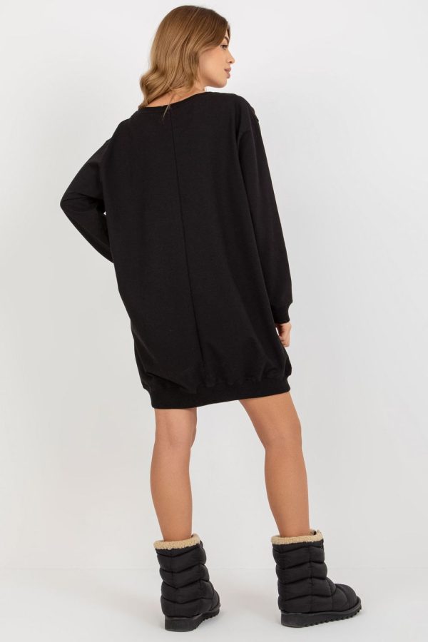 Black Sweatshirt in Sweatshirts For Women with Cotton, Spandex and Polyester