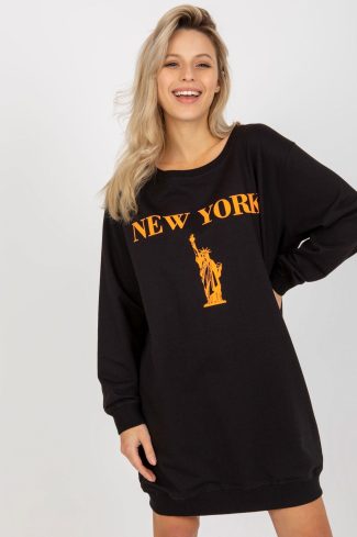 Black Sweatshirt in Sweatshirts For Women with Cotton, Spandex and Polyester