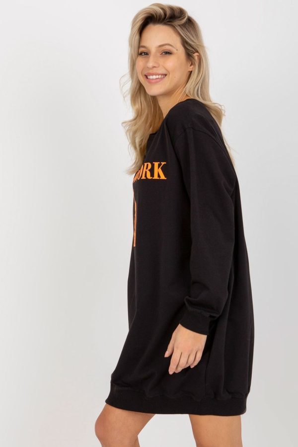 Black Sweatshirt in Sweatshirts For Women with Cotton, Spandex and Polyester