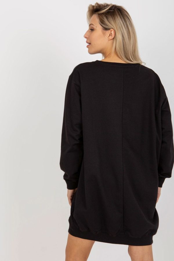 Black Sweatshirt in Sweatshirts For Women with Cotton, Spandex and Polyester