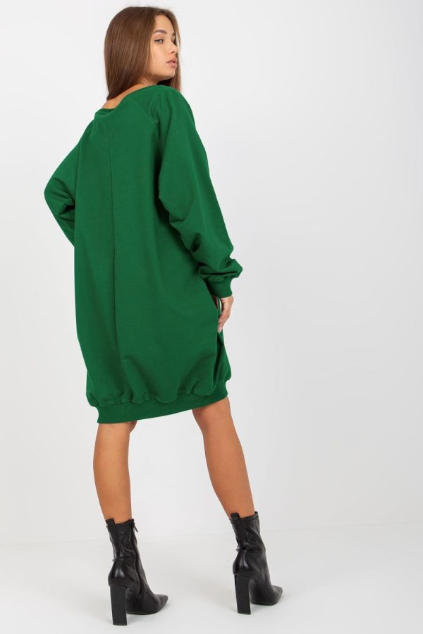 Green Sweatshirt in Sweatshirts For Women with Cotton, Spandex and Polyester