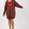Brown Sweatshirt in Sweatshirts For Women with Cotton, Spandex and Polyester