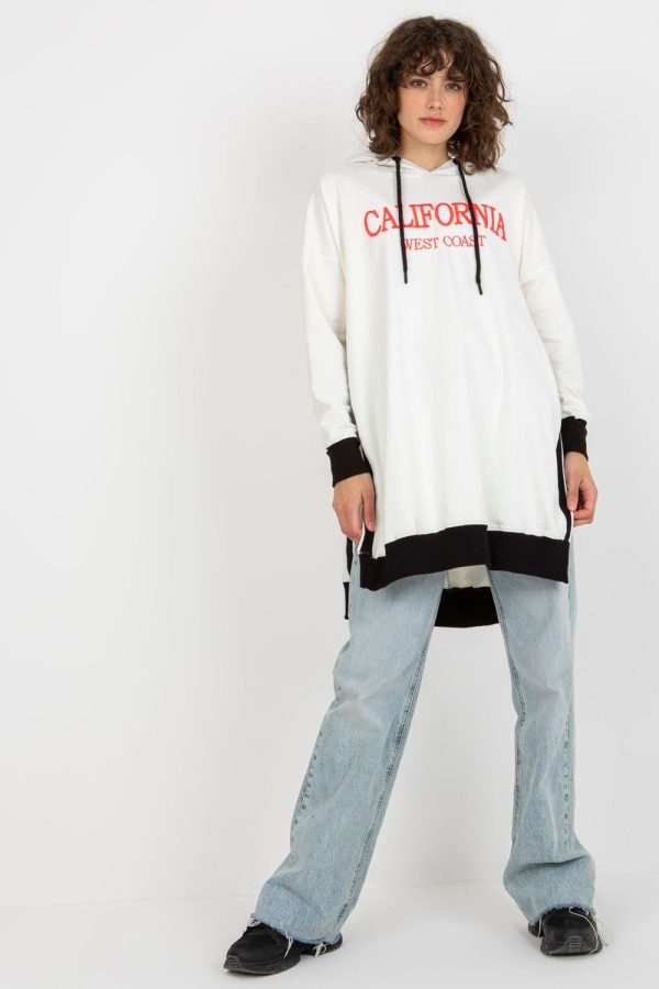 Beige Sweatshirt in Sweatshirts For Women with Cotton, Spandex and Polyester