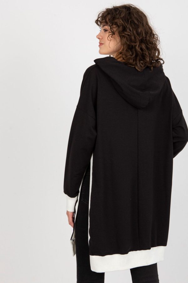 Black Sweatshirt in Sweatshirts For Women with Cotton, Spandex and Polyester