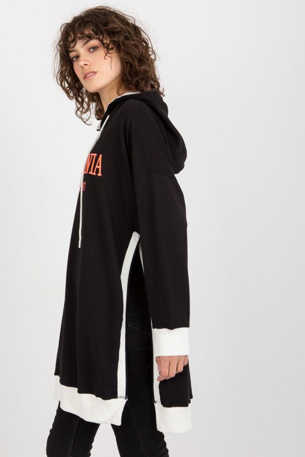Black Sweatshirt in Sweatshirts For Women with Cotton, Spandex and Polyester