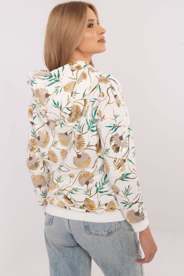 Beige Sweatshirt in Sweatshirts For Women with Cotton and Spandex