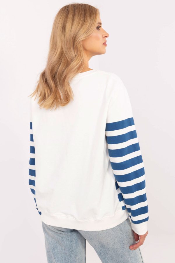 Beige Sweatshirt in Sweatshirts For Women with Cotton and Spandex
