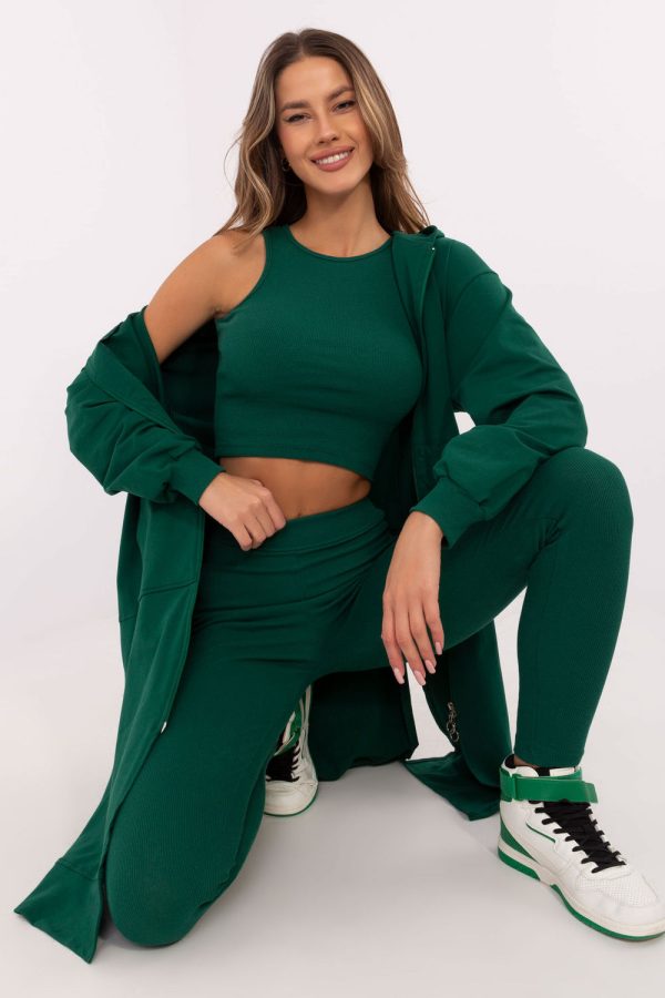 Green Set in Pants, Trousers, Shorts with