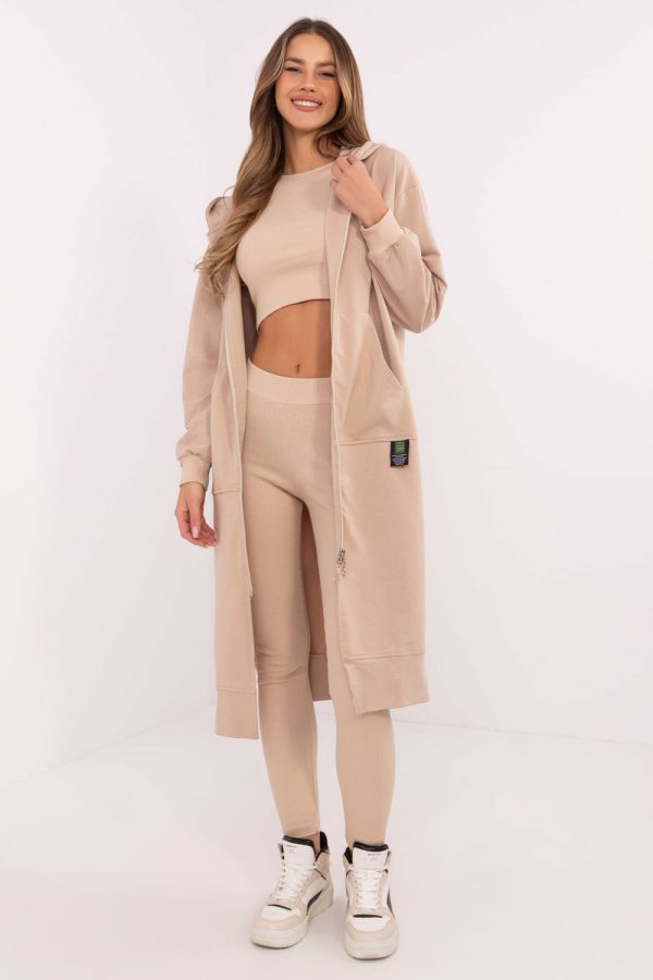 Beige Set in Pants, Trousers, Shorts with