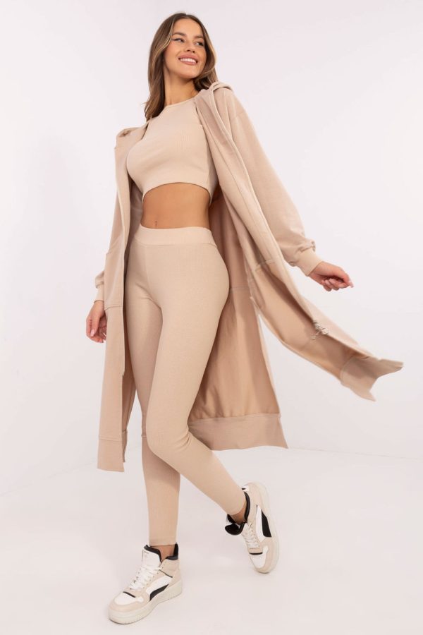 Beige Set in Pants, Trousers, Shorts with